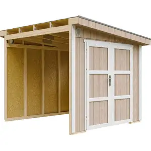 Abri de Jardin Qualité Premium 5,9 m² - H231x248x294 cm - Sans plancher e  paroi latérale - Timbela M938B-TERRA BROWN