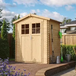 Comparateur de prix : Abri de jardin en bois - Stockage extérieur I196xL136xH218 cm/ 1.98 m2...