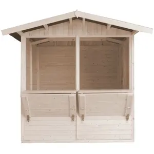 Kiosque en bois 4 m2 - TIMBELA M149 - Construction en panneaux - Pin/é... pas cher