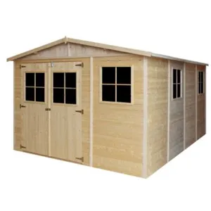 Abri de jardin en bois 12 m² TIMBELA - Pin / épicéa - Ep.17mm - Plancher inclus - M336