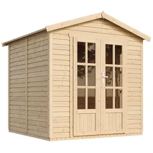 Comparateur de prix : Bureau de jardin en bois 4.2 m2 - TIMBELA M351FB - l233xP222xH233cm