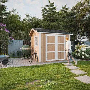 Abri de Jardin Qualité Premium 5,9 m² - Timbela M913A - Construction d... pas cher