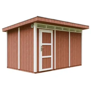 TIMBELA Abri de jardin à base de bois en panneaux lp SmartSide 9 m² - extérieu... pas cher
