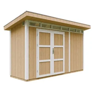 TIMBELA Abri de jardin à base de bois en panneaux LP SmartSide 4 m² - extérieu... pas cher