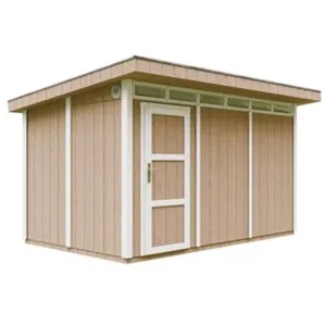 TIMBELA Abri de jardin à base de bois en panneaux lp SmartSide 9 m² - extérieu... pas cher
