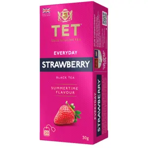 Zwarte thee True English Tea Everyday Strawberry, 20 st.