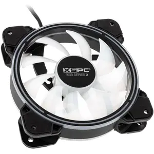 XSPC Ventilateur RGB Series 2 ARGB PWM (120 mm), Ventilateur PC, Noir pas cher