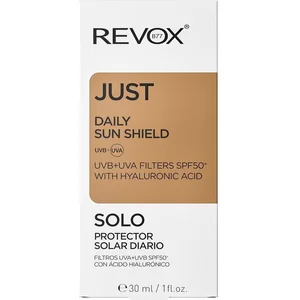 Revox JUST DAILY SUN SHIELD UVA+UVB FILTERS SPF50+ WITH HYALURONIC ACID, 30 ml pas cher