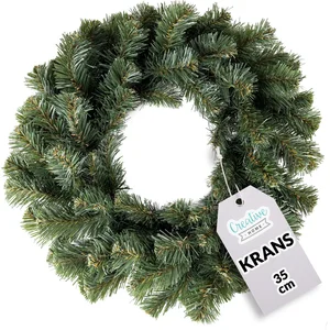 Creative Home Ronde Krans | Rond Diameter 35 cm| Kerstkrans Perfect voor Deur Muur Tafel | DIY Decoratie pas cher