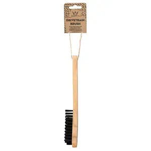 Peaty's Brosse de nettoyage de transmission, poils rigides et durables, route, gravier, VTT, VTT, manche en bois de hêtre, chaîne, cassette, roues jockey et composants, marron, taille unique pas cher