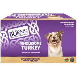 Burns 16 x 395 g pour chien - dinde pas cher