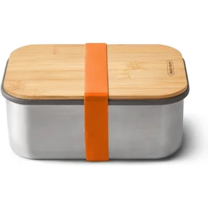 black+blum Black + Blum On the Go stainless steel sandwich box - wood lid 1.25L orange pas cher