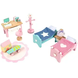 Papo Le Toy Van - Wooden Doll House Daisylane Children's Bedroom Play Set For Dolls Houses, Dolls House Furniture Sets - Suitable For Ages 3+ pas cher