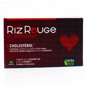 Santé Verte Levure de Riz Rouge et Artichaut 60 comprimés pas cher