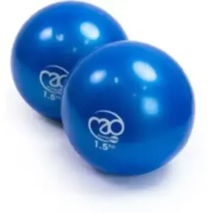 Fitness-Mad MADFitness - Gewichtballen - 2 x 1,0 Kg - PVC - Diameter 12 cm - Blauw pas cher