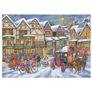 House of Puzzles Old Time Shopping - BIG 250 Piece Jigsaw Puzzle. pas cher