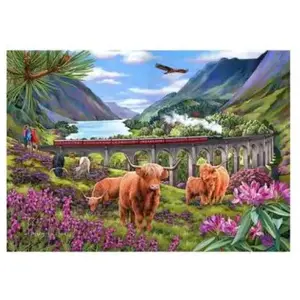 Comparateur de prix : House of Puzzles Glenfinnan Ladies - BIG 500 Piece Jigsaw Puzzle.