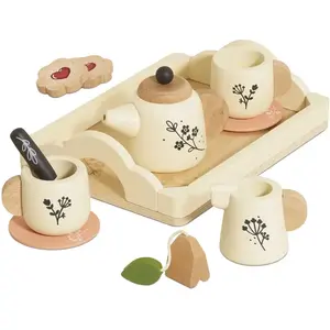 Le Toy Van LTV - Wooden Tea Set & Tray - 12 Pieces FSC 100%. pas cher