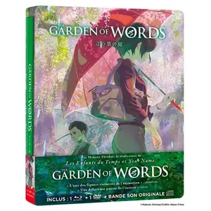 AANIME The Garden Of Words Steelbook Combo Blu-ray DVD pas cher