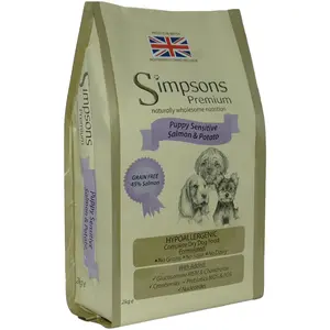 Simpsons Premium Puppy Sensitive saumon, pommes de terre - 2 kg pas cher