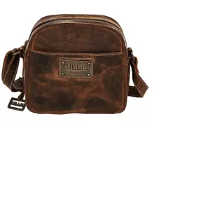 Gillis London 7725#G cameratassen en rugzakken Schoudertas Bruin pas cher