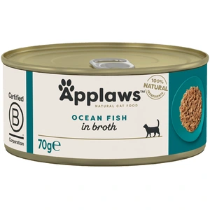 6x70g Applaws, poisson de mer - Pâtée pour chat pas cher