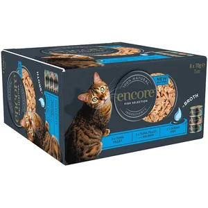 Lot mixte Encore 8 x 70 g boîtes pour chat - sélection au poisson (3 saveurs) pas cher