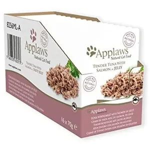 Comparateur de prix : APPLAWS NOURRITURE HUMIDE NATURELLE POUR CHAT THON AVEC SAUMON EN GELÉ