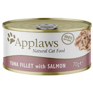 Applaws 6 x 70 g pour chat - filet de thon, saumon pas cher