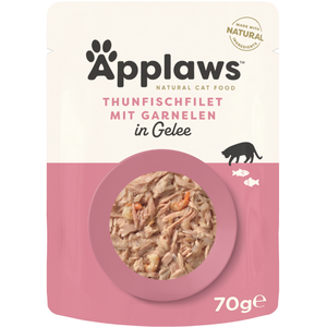 32x70g thon, crevettes en gelée sachets - Applaws - Nourriture pour Chat pas cher