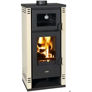 Poêle à bois avec four PRITY K2 GT F   81 kW Ivoire Classe A+ Design É...Vendu parcdiscount