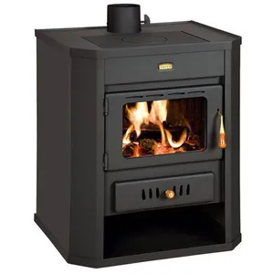 Poêle à bois Prity WD   159 kW Noir Graphite Classe A Design RobusteVendu parcdiscount