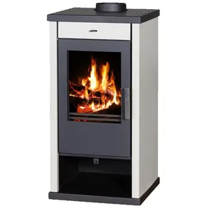 V05 Poêle Victoria Vanessa Ivory 9 kW A+ compact & moderne pas cher