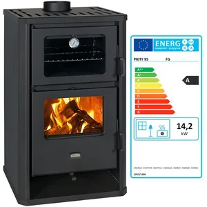 Poêle PRITY FG D 14,2 kW - Four intégré - Chauffage & cuisson pas cher