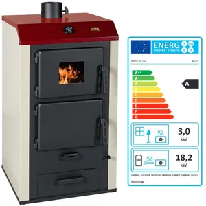 Poêle PRITY NS20 182+3 kW Chauffage central Échangeur d’eau pas cher