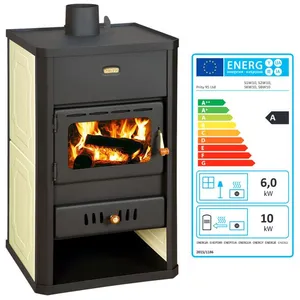 Poêle PRITY S1 W10 13,3 kW - Chauffage central - Échangeur d’eau pas cher