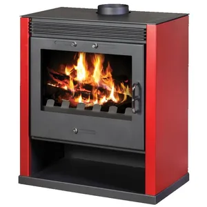 Poêle à bois V05 Rubin 13 kW avec panneaux latéraux peints bordeaux ... pas cher