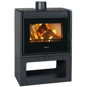 Poêle à bois PRITY PM-TV 13 kW Noir Graphite Classe A+ Design Modern... pas cher