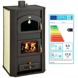 Thermopoêle à bois avec four PRITY FG W20   238 kW Noir Graphite Class... pas cher