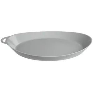 Lifeventure Ellipse Assiette réutilisable pour camping, voyage et extérieur Gris clair pas cher