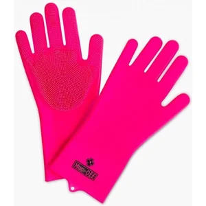 Muc-Off - Silicone Deep Scrubber Gloves Motor Fiets Ebike Poets Handschoenen - Roze - XL pas cher