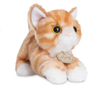 Aurora Miyoni Kat Oranje/wit 20 Cm