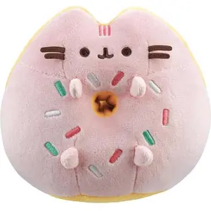 Aurora Peluche - Pusheen - Donut - 16 cm - Rose - Licence officielle pas cher