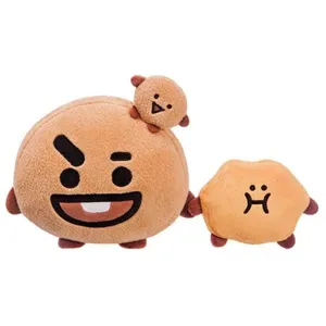 Mascotte peluche BT21 - Line Friends - SHOOKY - 20 cm - Blanc/Marron -... pas cher