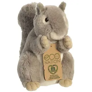 Aurora Pluche knuffel dier - eekhoorn - lichtbruin - 20 cm - bosdieren knuffel thema pas cher
