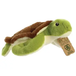 Aurora, 35018, Eco Nation, Tortue, 26 cm, Peluche, Vert & Marron pas cher