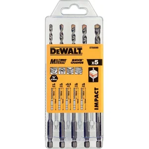 Comparateur de prix : Coffret de 5 forêts multi-materiaux impact DEWALT DT60099-QZ Ø 4,5,5.5,6,8mm