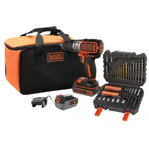 Perceuse à percussion sans fil brushless 18v 50 accessoires 4Ah + 2.5A... pas cher