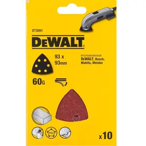 Comparateur de prix : DeWALT DT3091 P60 Deltaschuurpapier VE=10