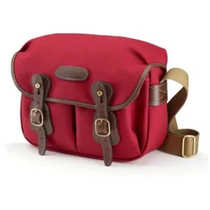 Billingham Hadley Small sac photo d'épaule toile bordeaux / chocolat pas cher
